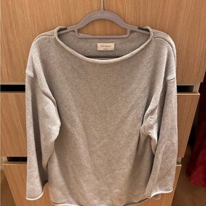 Babaton Scoop Neck Lightweight Knit Sweater in Light Taupe